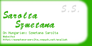 sarolta szmetana business card